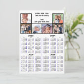 2023 - 2026 Kalenderfotocollage modern script Feestdagenkaart (Staand voorkant)
