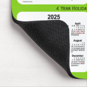 2023-2026 Vakantikalender van Janz Yellow Green Muismat (Hoek)
