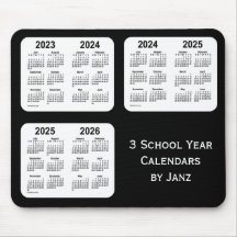 2023-2026 Zwarte Neon Schoolkalenders van Janz