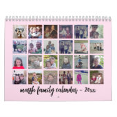 2023 - 24 Foto - Moderne familie - Blush roze Kalender (Hoes)