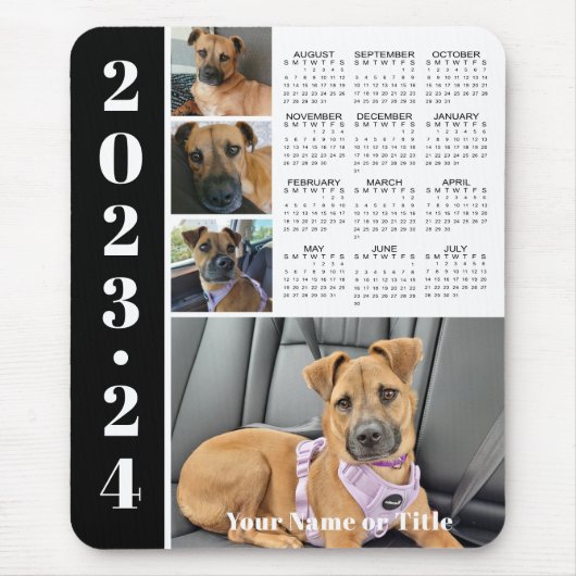 2023-24 schooljaar in een oogopslag 4 foto's muismat (Voorkant)