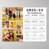 2023-24 Schoolkalender 6 Foto's Gepersonaliseerd Poster (Voorkant)
