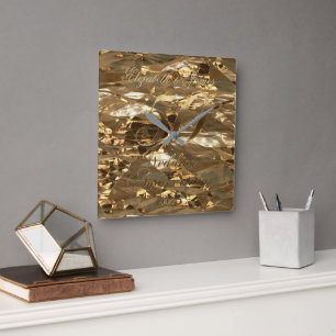 2023 50ste bruiloft Jubileum Golden Wedding Vierkante Klok