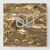 2023 60ste Jubileum Diamond Wedding Vierkante Klok (Voorkant)