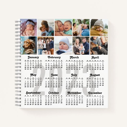 2023 Aangepast kalender 10-serie Foto's van modern Notitieboek (Voorkant)