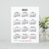 2023 Aangepaste feestdag 52 weken agenda van Janz (Staand voorkant)