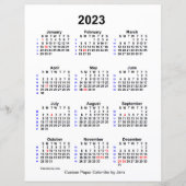 2023 Aangepaste feestdag 52 weken agenda van Janz (Voorkant)