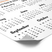 2023 Aangepaste foto Nieuwjaar 12 maanden kalender Poster (Hoek)