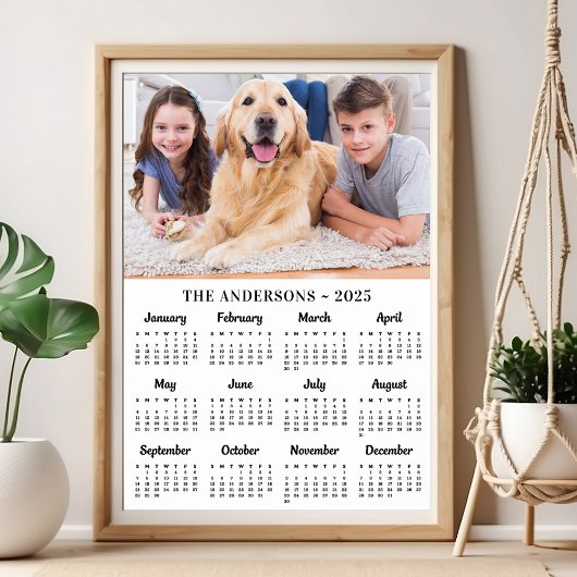 2023 Aangepaste foto Nieuwjaar 12 maanden kalender Poster