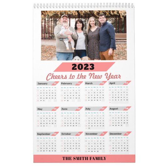 2023 Aangepaste foto voor de moderne reeks met vol Kalender (Hoes)