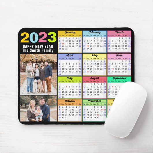 2023 Aangepaste kalenderreeks 2 Foto modern Muismat (Met muis)