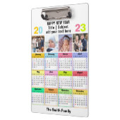 2023 Aangepaste kalenderreeks 4 Foto modern Klembord (Links)