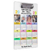 2023 Aangepaste kalenderreeks 4 Foto modern Klembord (Rechts)