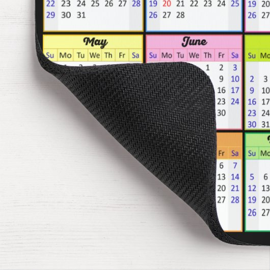 2023 Aangepaste kalenderreeks 6 Foto modern Muismat (Hoek)