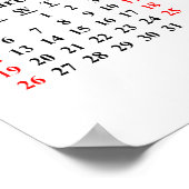 2023 Aangepaste Maak Je Eigen Kalender Poster (Hoek)