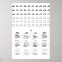 2023 Aangepaste Maak Je Eigen Kalender Poster
