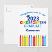 2023 Afgestudeerde Kleuterschool Aangepaste Mop Ad Briefkaart (Voorkant / Achterkant)