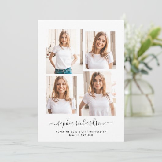 2023 Afgestudeerde | Modern Multi Foto Collage Lay (Staand voorkant)