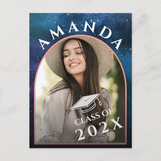 2023 Afstudeerder Foto Afstuderen Aankondiging uit Briefkaart (Voorkant)