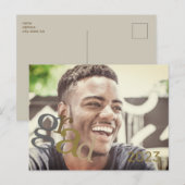 2023 Afstudeerder Foto Brown Tones Announcement Ka Briefkaart (Voorkant / Achterkant)