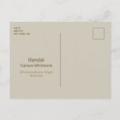 2023 Afstudeerder Foto Brown Tones Announcement Ka Briefkaart (Achterkant)