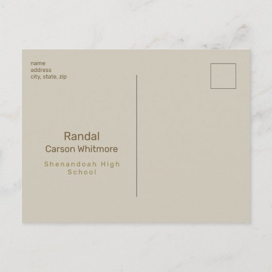 2023 Afstudeerder Foto Brown Tones Announcement Ka Briefkaart (Achterkant)