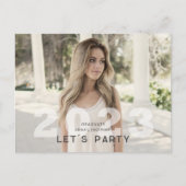 2023 Afstudeerder Photo Neutral Party Invitation B Briefkaart (Voorkant)