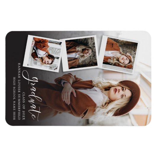 2023 Afstuderen Aankondiging multi-foto Afstudeerd Magneet (Horizontaal)