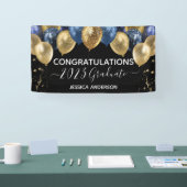 2023 Afstuderen Blue Gold Balloons Banner (Beurs)