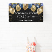2023 Afstuderen Blue Gold Balloons Banner (Insitu)