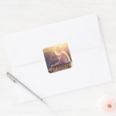 2023 Afstuderen Boho Chic Sunshine Colors Foto Vierkante Sticker (Envelop)