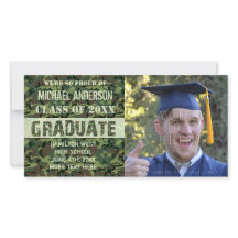 2023 Afstuderen Camouflage Custom Foto Groen