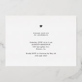 2023 Afstuderen elegante, girale, aangepaste 2 fot Folie Uitnodiging (Achterkant)