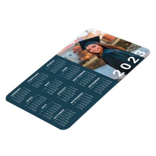 2023 Afstuderen Foto Aangepaste kleurenkalendermag Magneet (Linkerzijde)