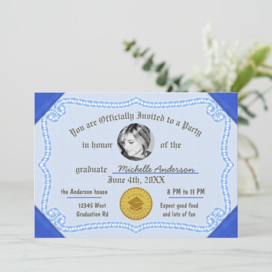 2023 Afstuderen Foto Diploma gradencertificaat Kaart (Staand voorkant)