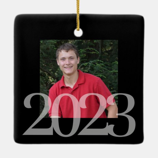 2023 Afstuderen Foto Keramisch Ornament (Achterkant)