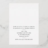 2023 AFSTUDEREN foto modern, minimaal script goud Folie Uitnodiging (Achterkant)