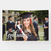 2023 Afstuderen Fotosjabloon voor middelbare schoo Spandoek (Horizontaal)