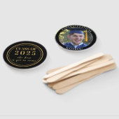 2023 Afstuderen Inspirerend Foto Gold Black Handwaaier (Niet-gemonteerd)