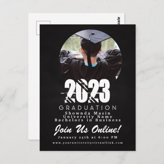 2023 Afstuderen Kalk Board Foto Briefkaart (Voorkant / Achterkant)