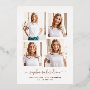 2023 Afstuderen   Moderne indeling voor meerdere f Folie Uitnodiging