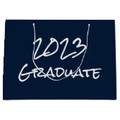 2023 Afstuderen Navy Gift Bag Groot Cadeauzakje (Voorkant)