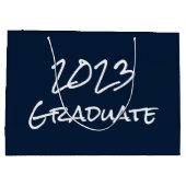 2023 Afstuderen Navy Gift Bag Groot Cadeauzakje (Achterkant)