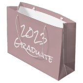 2023 Afstuderen roze cadeautas (Achterkant Gekanteld)