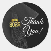 2023 Afstuderen Tassel Elegant Hartelijk dank Ronde Sticker