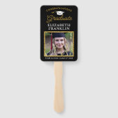 2023 Afstuderen zwart-goudfoto Handwaaier (Achterkant)