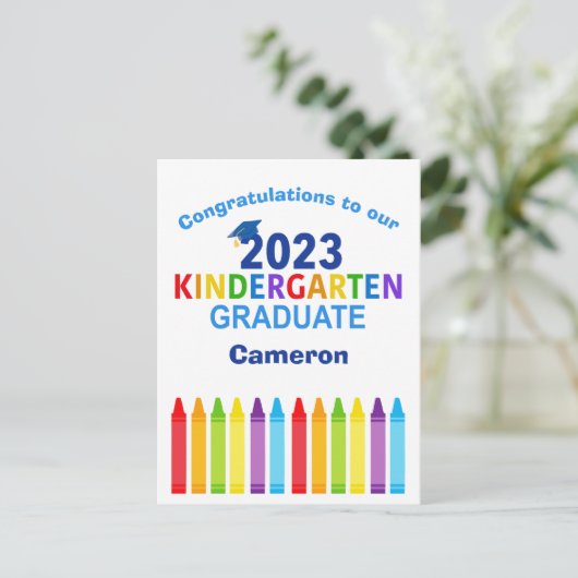 2023 Aftredingsklas Geslaagde Aangepaste Grappige  Briefkaart (Staand voorkant)