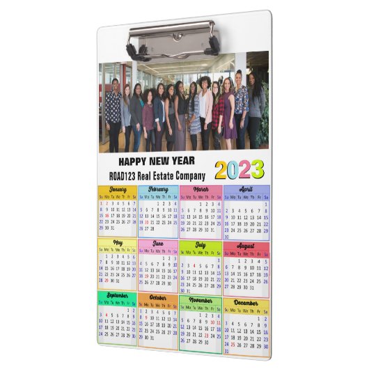 2023 Agenda Business Foto Aangepast modern Klembord (Links)