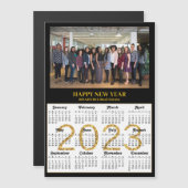 2023 Agenda Business Modern Gold Photo Magnet (Voorkant / Achterkant)
