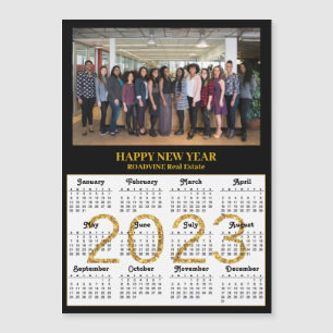 2023 Agenda Business Modern Gold Photo Magnet